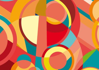 Dijital boyama. Soyut geometrik renkli vektör arka plan