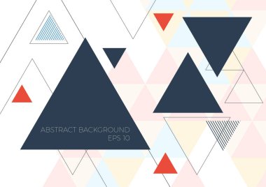 Modern geometrik arka plan üçgen şekiller ile minimalist tarzda. Vektör tasarım öğeleri ile düz kapak