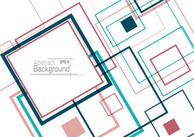 Soyut en az geometrik kare şekiller arka plan kopya alanı ile tasarım