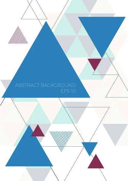 Modern Abstract Geometric Background Minimalistic Style Triangular Shapes Vector Flat — Stock Vector