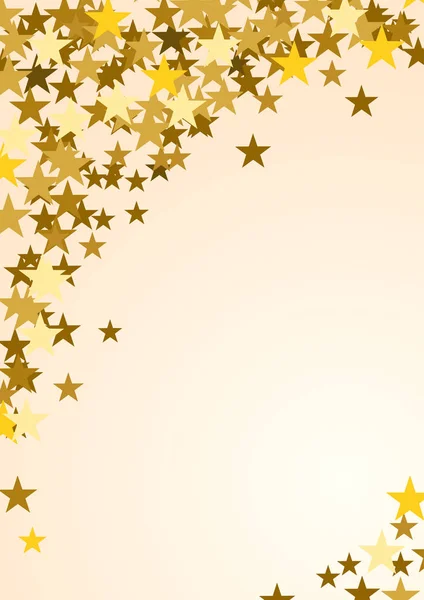 Slavnostní Horizontální Vánoční Vertikální Pozadí Copy Zlaté Hvězdičky — Stockový vektor