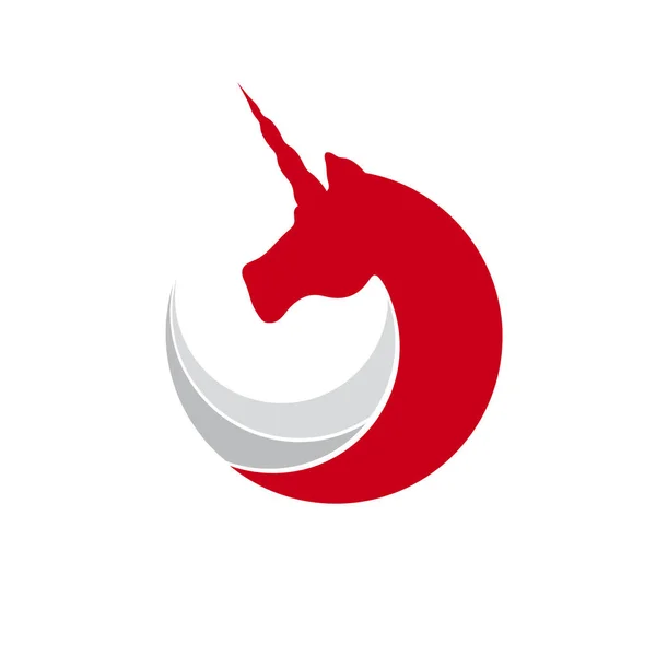 Kreativní Logo Jednorožce Vektorové Siluetu Izolované Illustratio — Stockový vektor