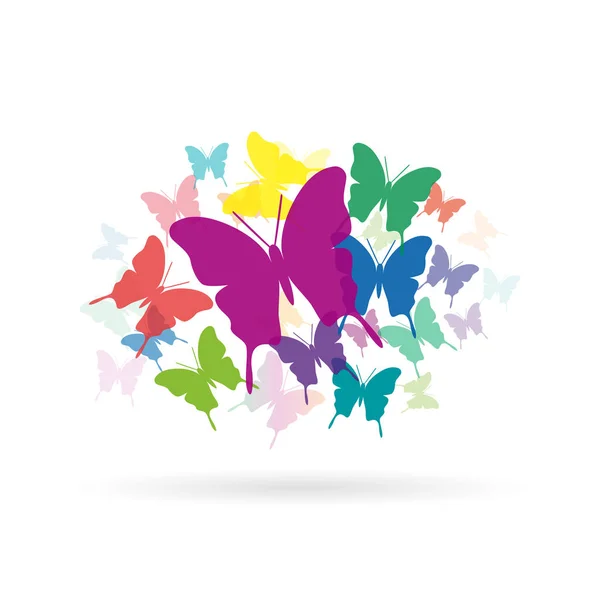 Motyle Streszczenie Tło Koncepcja Wiosna — Wektor stockowy