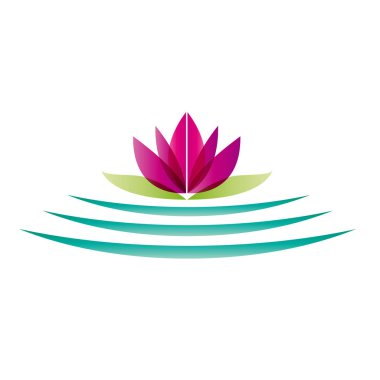 Vektör logo spa, yoga ve rahatla