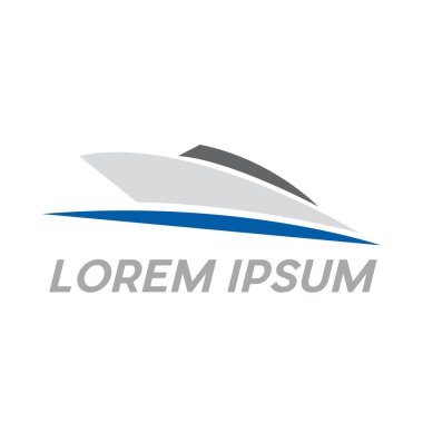 Vektör logo Motorlu tekne, deniz kavramı