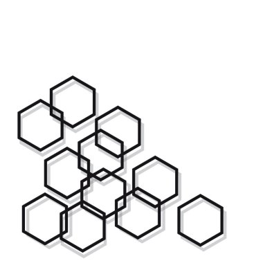 altıgenli vektör arkaplanı