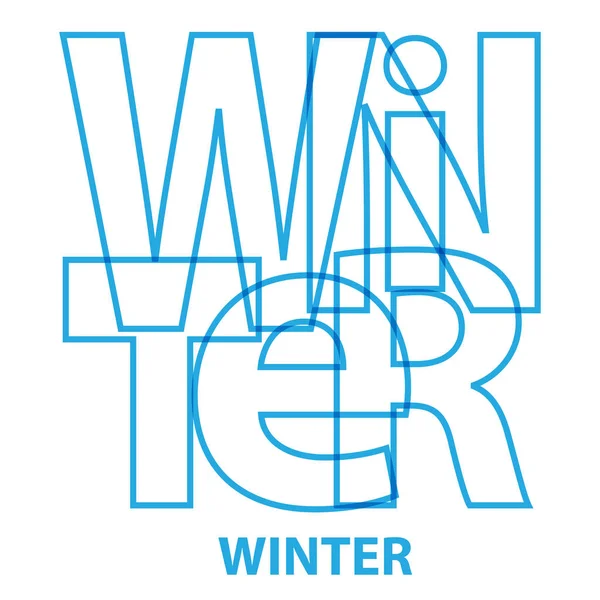 Vector vinter. Trasig text — Stock vektor