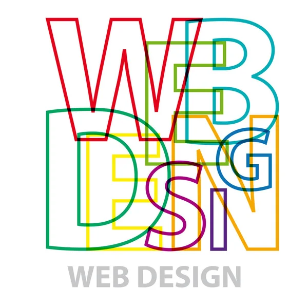 Vektor webbdesign. Trasig text — Stock vektor
