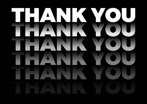 The word thank you in repetitive form, vector text — Stock Vector