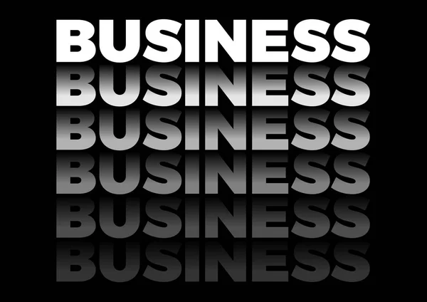 The word business in repetitive form, vector text — Stock Vector