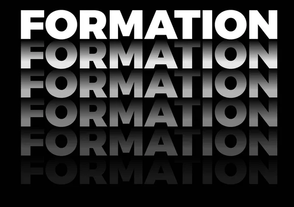 Le mot formation sous forme répétitive, texte vectoriel — Image vectorielle