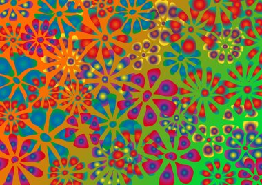 Bahar, vektör arka plan. Bahar ve çiçekler. Vektör illustr