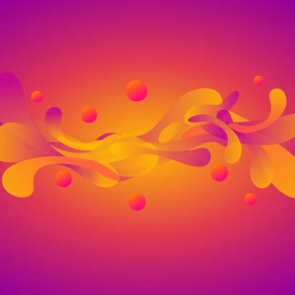 Colored splashes in abstract shape. Vector illustration. Vibrant — Stock Vector