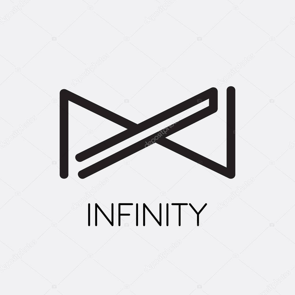 Vector logo infinite. Teamwork and union concept