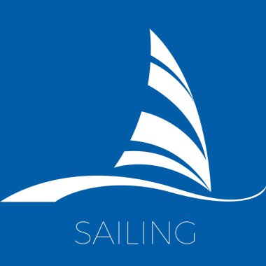 Vektör simge tekne, yelkenli ve gemi