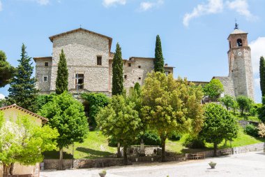 Greccio, Italya. Lazio bölgesindeki çok küçük bir ortaçağ kasabası,