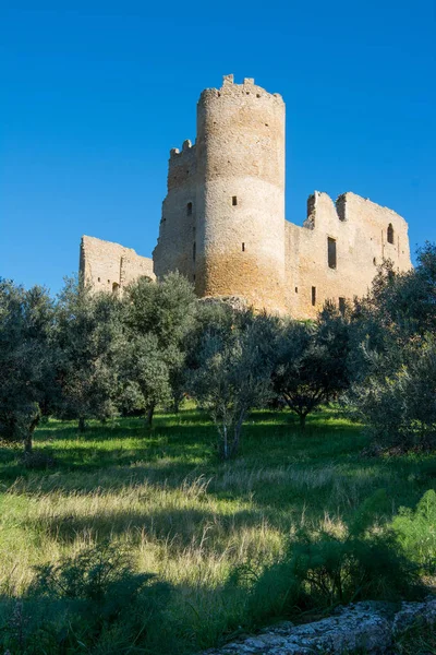 Sicilianska slott. Mazzarino medeltida slott. — Stockfoto