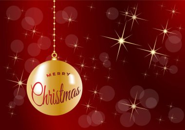 Noel ağacı, vektör kartpostal veya tebrik. Altın yıldız, zenginlik ve refah kavramı.