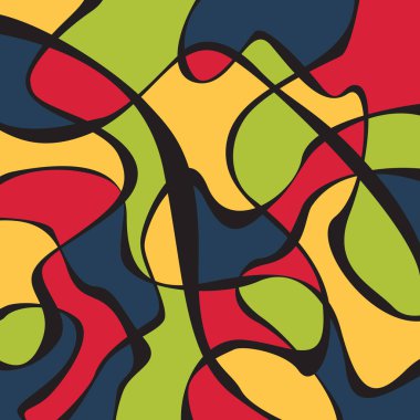 Retro ve Vintage boyama. Soyut geometrik renkli vektör b