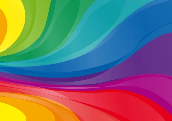 Arco-íris colorido espirra em forma abstrata — Vetor de Stock