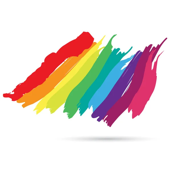 Arco-íris colorido espirra em forma abstrata — Vetor de Stock