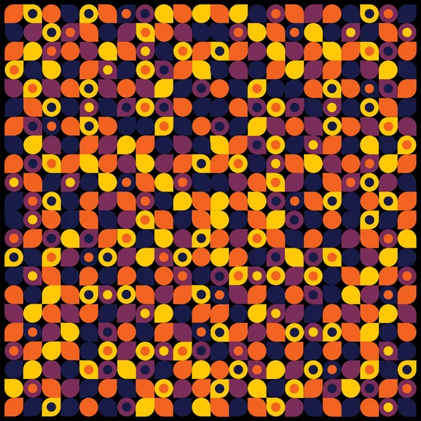 Fondo geométrico vintage abstracto con círculos y cuadrados — Vector de stock