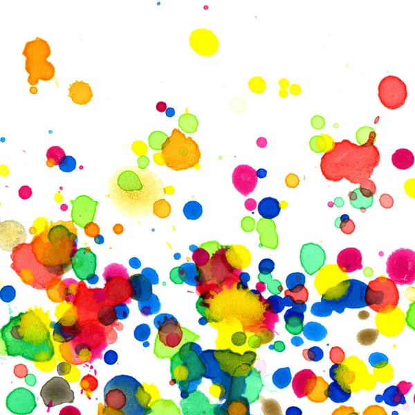 Salpicaduras de color en forma abstracta, fondo de pintura —  Fotos de Stock