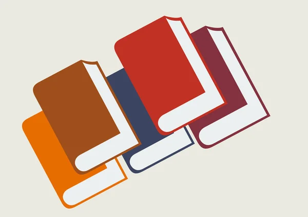Libro y librería. Cartel vectorial, portada y volante.Simple abstra — Archivo Imágenes Vectoriales