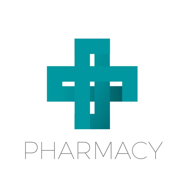 Vector sign pharmacy, blue cross — Stock Vector