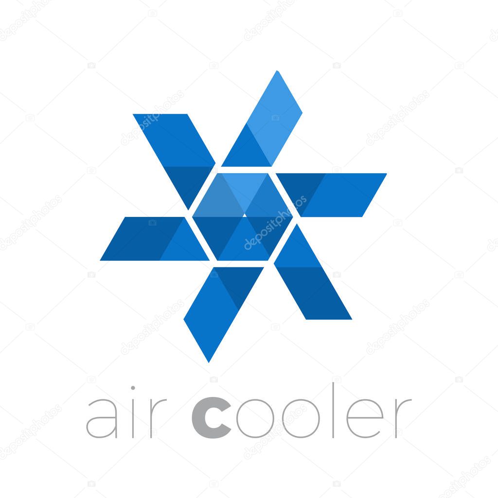 Vector logo air cooler, air conditioning, ventilator
