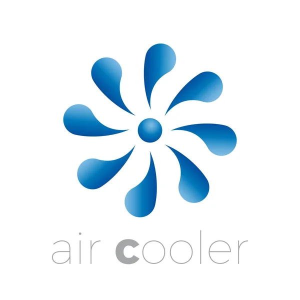 Logo vectoriel refroidisseur d'air, climatisation, ventilateur — Image vectorielle