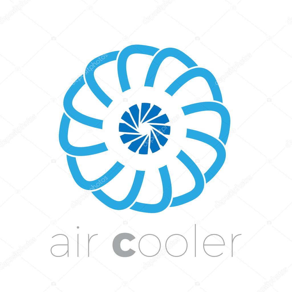 Vector logo air cooler, air conditioning, ventilator