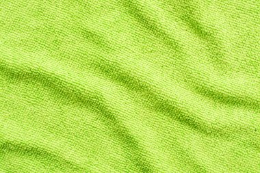 Yüzey yeşil mikrofiber bez, makro tekstil desen backgro