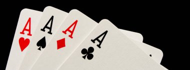 Iskambil kartları poker casino kombinasyonu. Blac üzerinde dört as