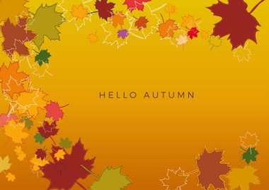 Sonbahar satış arka plan, düzen sonbahar yaprakları ile süsleyin. P