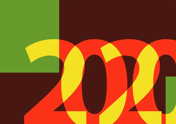 2020, feliz año nuevo. Número creativo del vector — Vector de stock