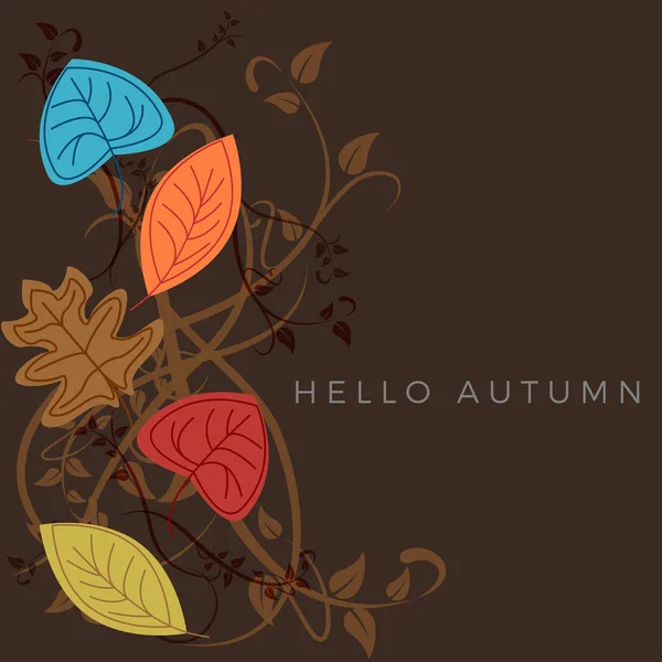 Höst REA bakgrund, layout dekorera med löv på hösten. P — Stock vektor
