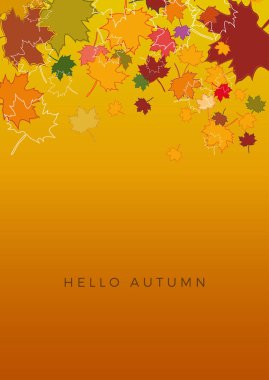 Sonbahar satış arka plan, düzen sonbahar yaprakları ile süsleyin. P
