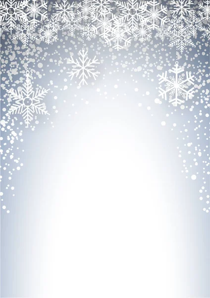 벡터 겨울 배경입니다. 눈과 얼음이 있는 추운 크리스마스 — 스톡 벡터