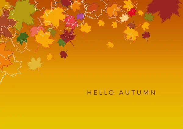 Fundo de venda de outono, layout decorar com folhas de outono. P — Vetor de Stock