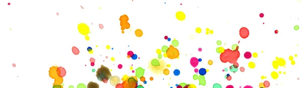 Salpicos coloridos em forma abstrata, fundo de pintura, banner — Fotografia de Stock