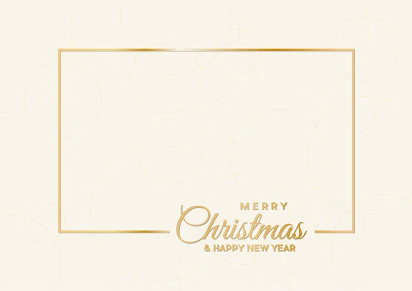 Frohe Weihnachten, leerer Hintergrund, mit goldenem Rahmen und — Stockvektor
