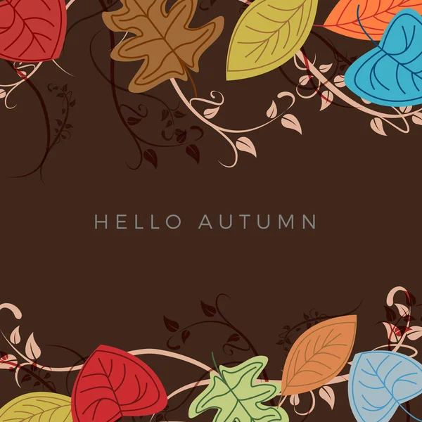 Fondo de venta de otoño, diseño decorar con hojas de otoño. P — Vector de stock