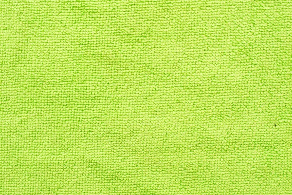 Surface of green microfiber cloth, macro textile pattern backgro — Stock Photo, Image