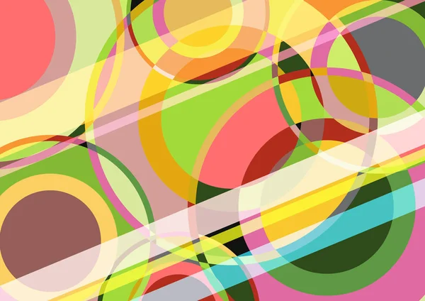 Abstract geometrische kleurrijke vectorachtergrond met cirkels — Stockvector
