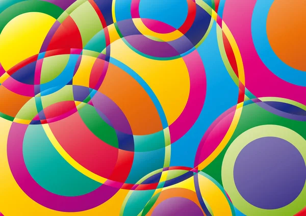 Fond vectoriel géométrique coloré abstrait avec des cercles — Image vectorielle