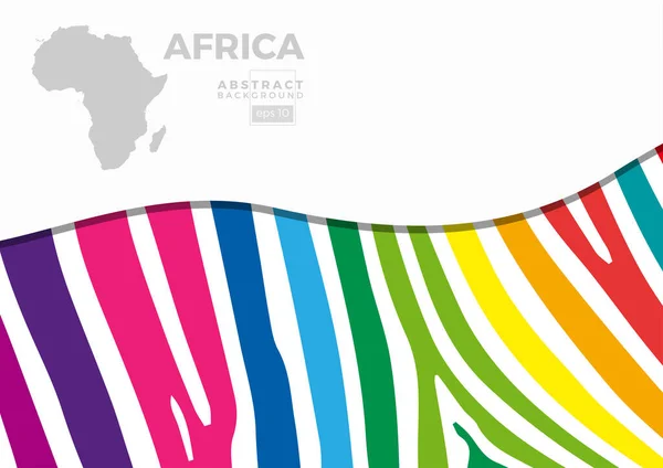 Afrika Vektorové Abstraktní Pozadí Barevnými Zebra Kožešiny Šablona Návrhu Nápisu — Stockový vektor