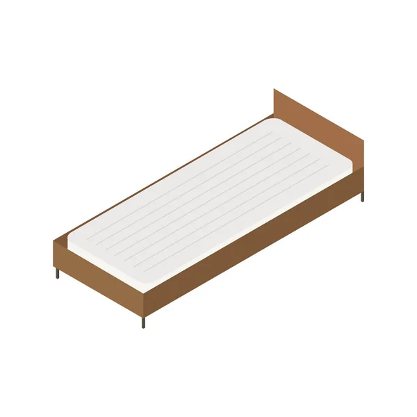 Icona isometrica del letto — Vettoriale Stock