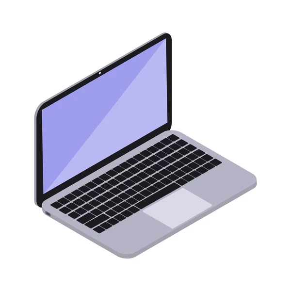 Pictogram van de isometrie van de laptop — Stockvector