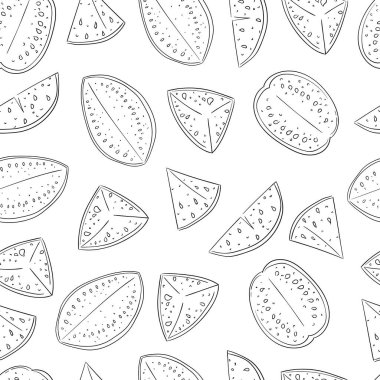 Kusursuz karpuz deseni ve arkaplan vektör çizimi